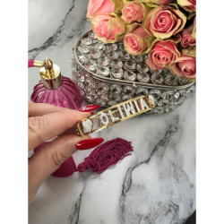 Sztywna bransoletka z imieniem OLIWIA CYRKONIE