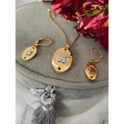 401 Złote kolczyki i łańcuszek NA PREZENT STAL 316