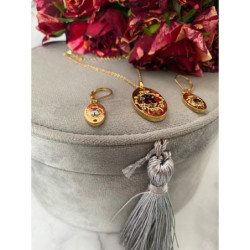 401 Złote kolczyki i łańcuszek NA PREZENT STAL 316