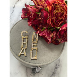 294 Złote wiszące kolczyki NA PREZENT CYRKONIE