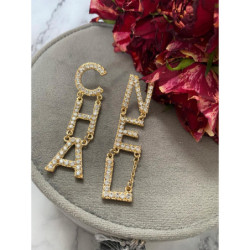 294 Złote wiszące kolczyki NA PREZENT CYRKONIE