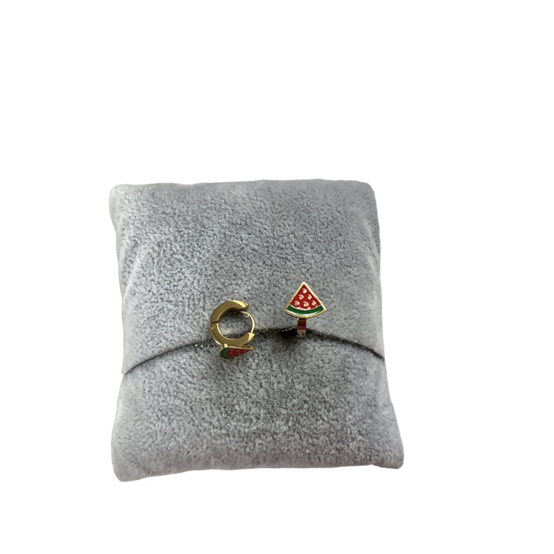 1153 Złote kolczyki dla dziecka ARBUZ STAL 316L