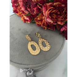 957 Złote kolczyki wkrętki PIĘKNE STAL 316L