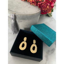 957 Złote kolczyki wkrętki PIĘKNE STAL 316L