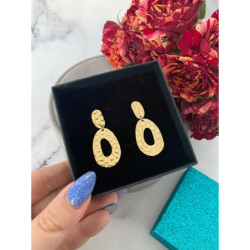 957 Złote kolczyki wkrętki PIĘKNE STAL 316L