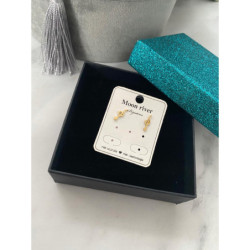 377 Złote kolczyki MOON RIVER Wąż Żmija STAL 316L