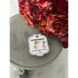 992 Złote kolczyki BLUEBERRY 3 PARY NOŻYCZKI STAL