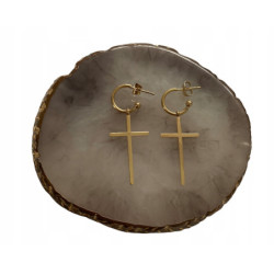 873 Złote kolczyki wiszące...