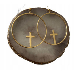 1257 Kolczyki koła KRZYŻYKI...