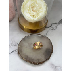 896 Pierścionek obrączka szeroka CYRKONIE r 6/16mm