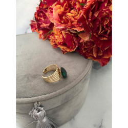 647 Pierścionek obrączka roz 7/17 8/18 kamienie