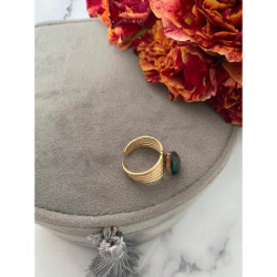 647 Pierścionek obrączka roz 7/17 8/18 kamienie