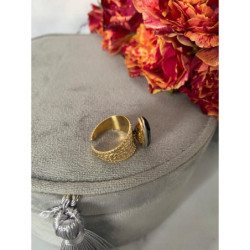 200 Pierścionek obrączka roz 7/17 8/18 kamienie