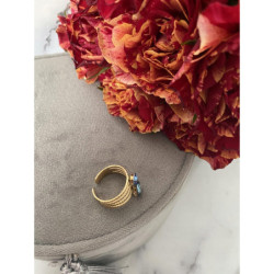 1024 Pierścionek obrączka roz 7/17 8/18 kamienie