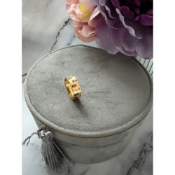 896 Pierścionek obrączka szeroka CYRKONIE r 6/16mm