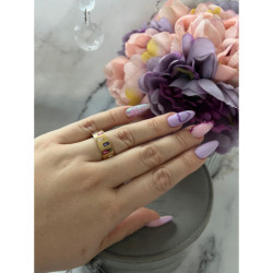 896 Pierścionek obrączka szeroka CYRKONIE r 6/16mm