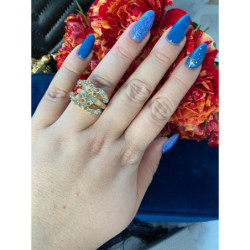 437 Pierścionek obrączka roz 7/17mm cyrkonie