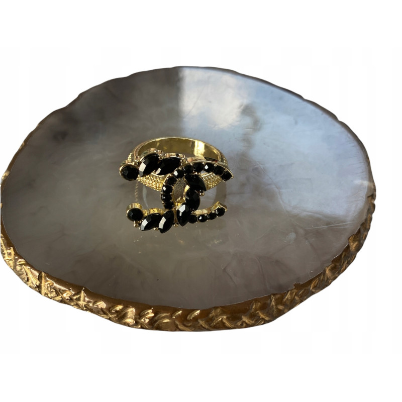 1149 Pierścionek obrączka roz 8/18mm cyrkonie