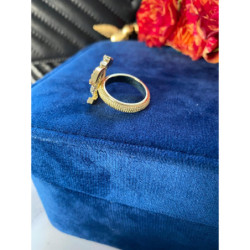 737 Pierścionek obrączka roz 9/19mm cyrkonie