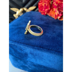 1295 Pierścionek obrączka roz 8/18mm cyrkonie