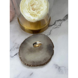 505 Pierścionek obrączka CYRKONIE czarne r 7/17mm