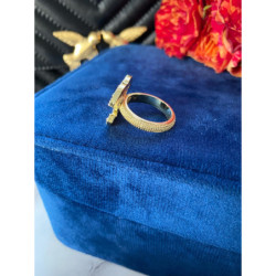 299 Pierścionek obrączka roz 7/17mm cyrkonie