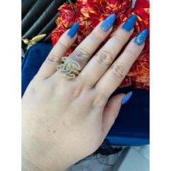 1091 Pierścionek obrączka roz 8/18mm cyrkonie