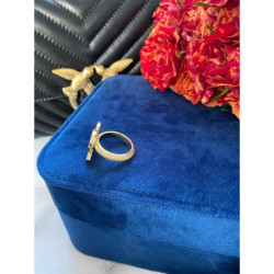 165 Pierścionek obrączka roz 7/17mm cyrkonie