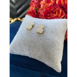 180 Złote kolczyki na prezent cyrkonie stal 316