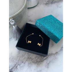 614 Nausznica nausznice łańcuszek KOKARDKI stal