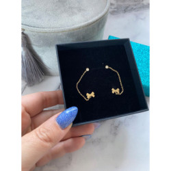 614 Nausznica nausznice łańcuszek KOKARDKI stal