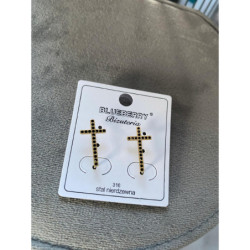 507 Nausznica nausznice BLUEBERRY krzyż stal 316