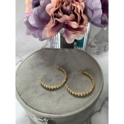 929 Złote kolczyki KOŁA KÓŁKA 4,5cm cyrkonie stal