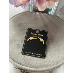 1057 Złote kolczyki PISTOLETY BROŃ PISTOLET stal