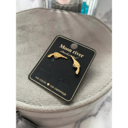 1057 Złote kolczyki PISTOLETY BROŃ PISTOLET stal