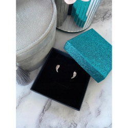 242 Kolczyki wkrętki SKRZYDŁA SKRZYDEŁKA stal 316L