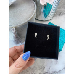 242 Kolczyki wkrętki SKRZYDŁA SKRZYDEŁKA stal 316L