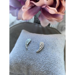 242 Kolczyki wkrętki SKRZYDŁA SKRZYDEŁKA stal 316L