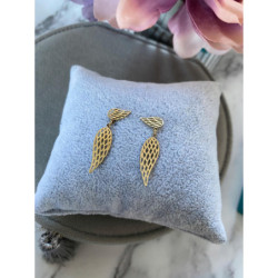 840 Złote kolczyki SKRZYDŁA SKRZYDEŁKA stal 316L