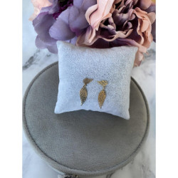 840 Złote kolczyki SKRZYDŁA SKRZYDEŁKA stal 316L