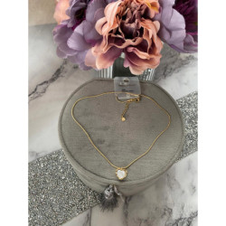 986 Złoty naszyjnik MOON RIVER SERCE SERDUSZKO