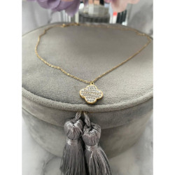 1064 Złoty naszyjnik łańcuszek KONICZYNKA STAL