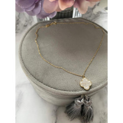 1064 Złoty naszyjnik łańcuszek KONICZYNKA STAL