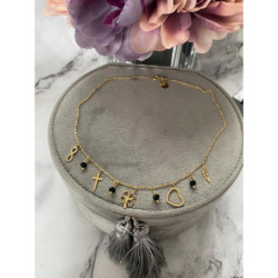 801 Złoty naszyjnik SERCE SKRZYDŁO KRZYŻ STAL 316L