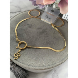 405 Złoty naszyjnik Moon River żmijka STAL 316L