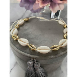 150 Naszyjnik choker chocker MUSZELKI MUSZLE stal