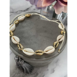 150 Naszyjnik choker chocker MUSZELKI MUSZLE stal