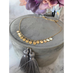 625 Złoty naszyjnik BLASZKI MONETKI stal 316L