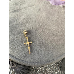 495 Zawieszka charms wisiorek KRZYŻ KRZYŻYK stal