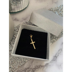 495 Zawieszka charms wisiorek KRZYŻ KRZYŻYK stal